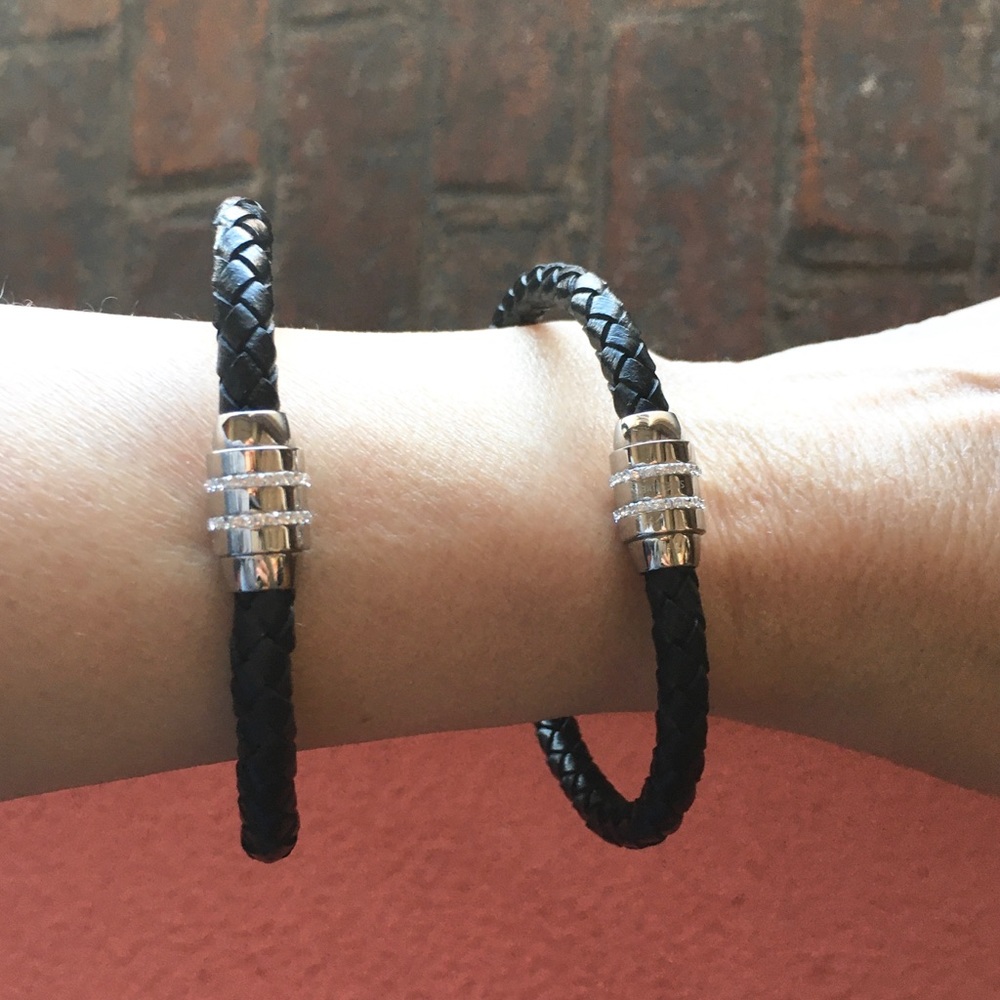 NEW Leather & Rhinestone Bracelets
